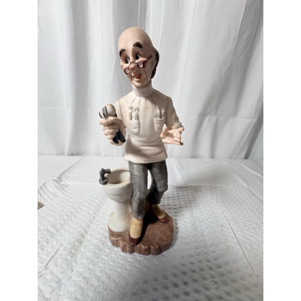Lefton Hand Painted Porcelain Doctor Dentist 8" Figurine Japan Vintage GG5681